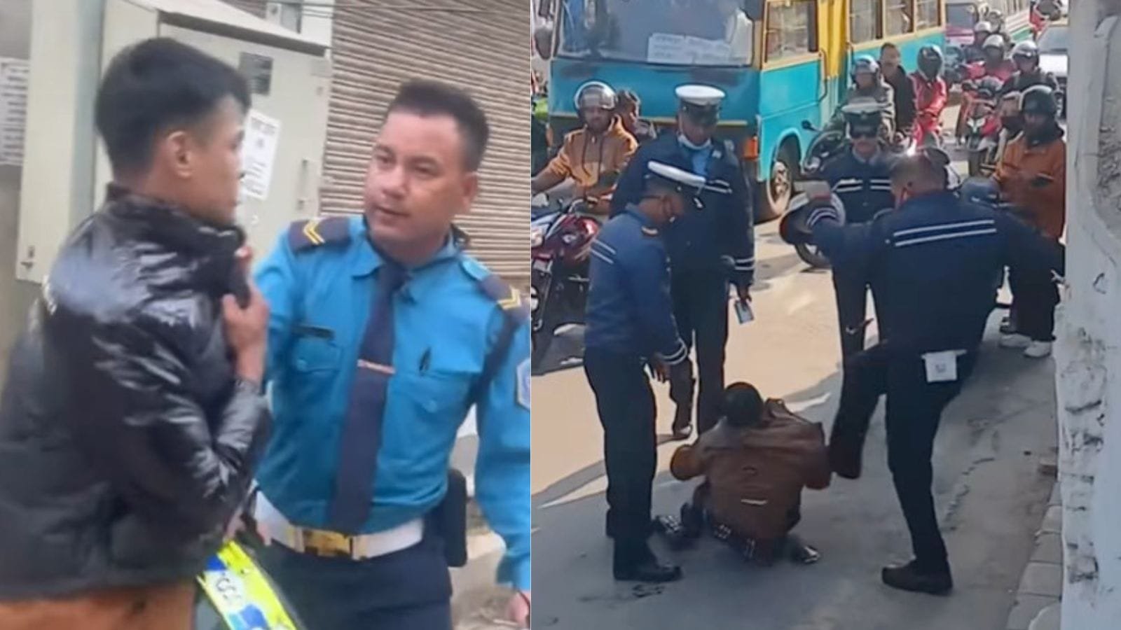 Viral Video Shows Traffic Police Beating Man