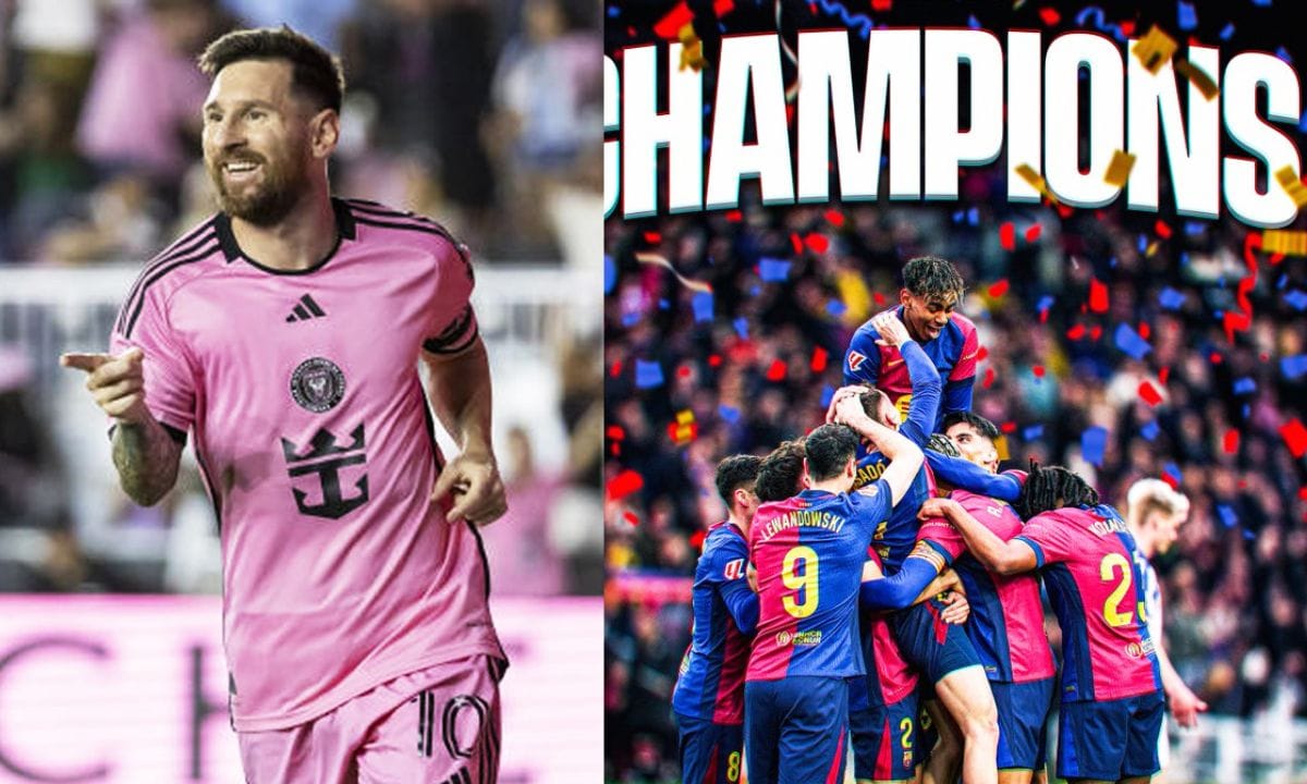 Messi Congratulates Barcelona as Club Makes History with Domestic Treble