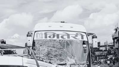 Chitwan EV-Microbus Accident