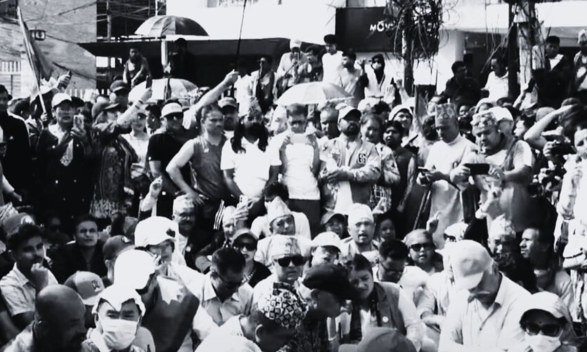 Pro-Monarchy Protesters Begin Sit-In After Kamal Thapa's Arrest