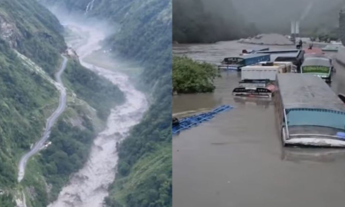 Nepal-China Miteri Bridge Swept Away by Flood in Bhotekoshi