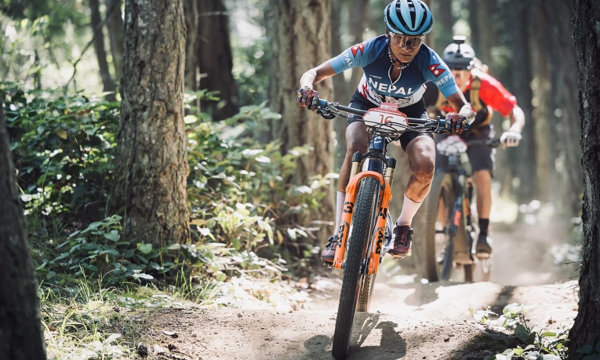 Usha Khanal finishes third in BC Bike Race