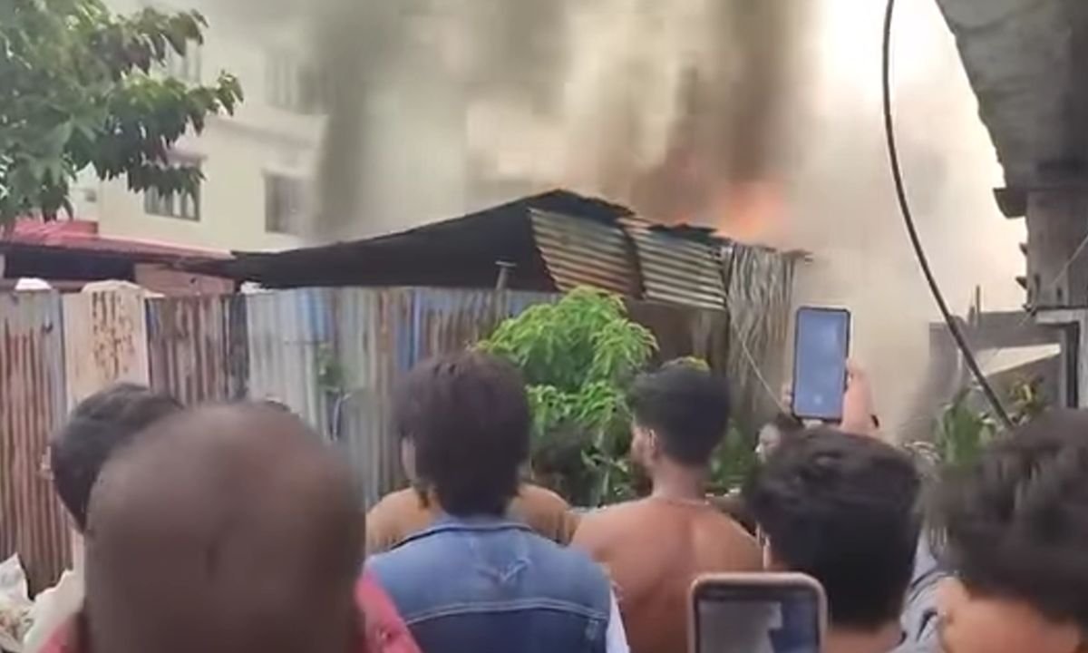 Massive fire breaks out at scrap warehouse in Duhabi, Sunsari