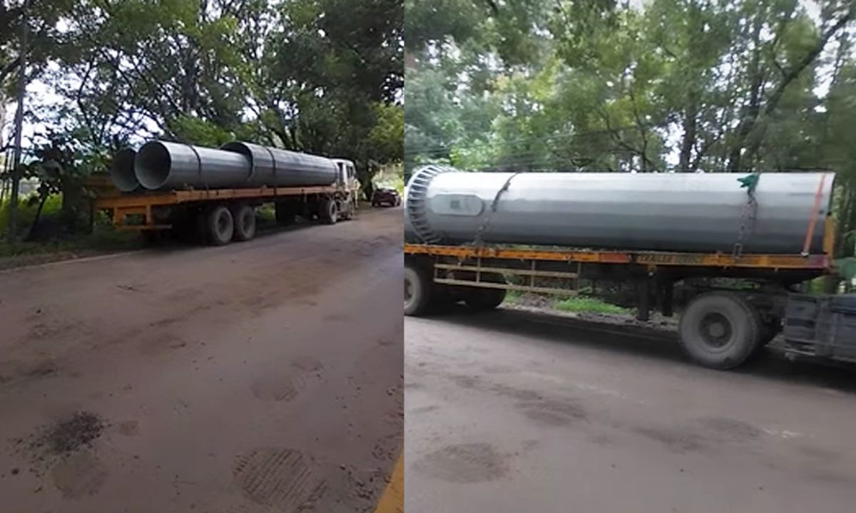 floodlight towers arrive at TU cricket ground