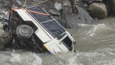 Bolero falls into Bhote Koshi river