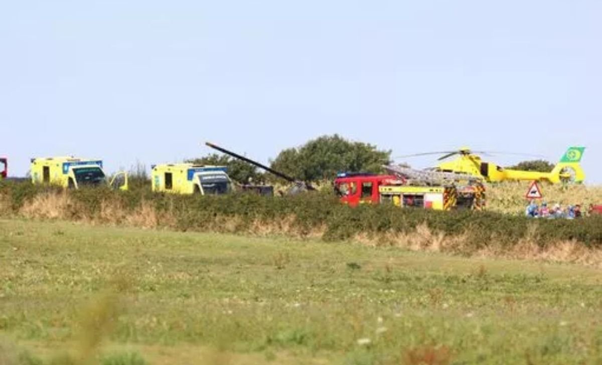 Helicopter crashes in UK’s Isle of Wight, emergency teams on site