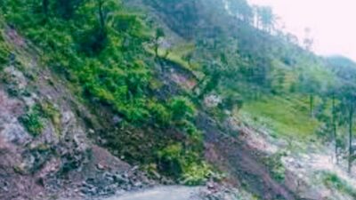 Highway blocked by floods in Bajura