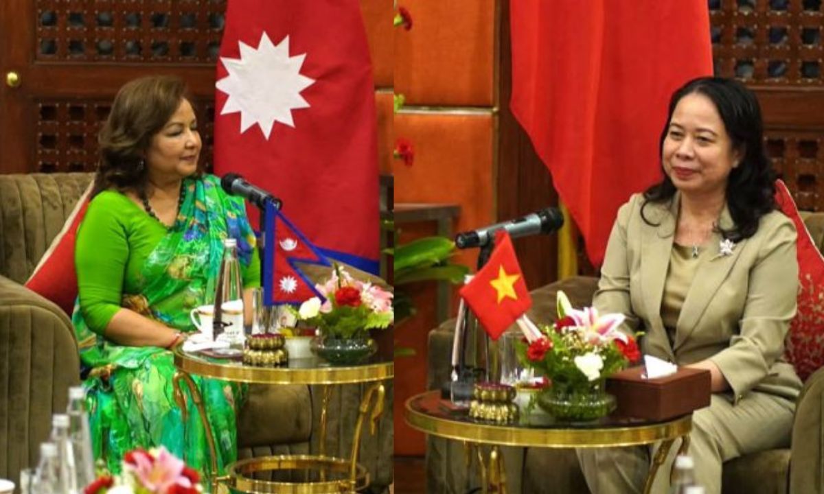 Vietnam vice president Vo Thi Anh Xuan meets Nepal’s foreign minister Arzu Rana